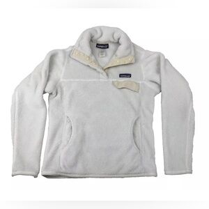 Patagonia Polartec Re-Tool Snap T Fleece Pullover Women's Size XS Cream